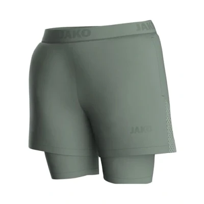 Abbildung von JAKO Power 2IN1 kurze Sporthose, Damen, Größe: 42, Gruen