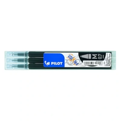 Abbildung von Pilot Pen 2261001F Ersatzminen Tintenroller Frixion Ball, Stärke 0,7 mm, schwarz, radierbar, 3 Stück