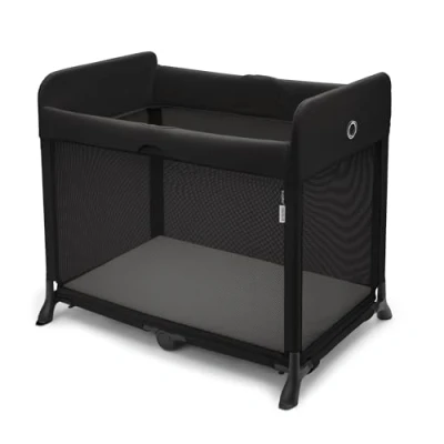 Abbildung von Bugaboo Stardust, 2 in 1, leichtes, faltbares Reisebett und kompakter Spielstall mit Matratze, 1 Sekunde aufgeklappt, für Babys Kleinkinder, inklusive Tragetasche, Midnight Black