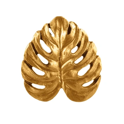 Abbildung von Sass &amp; Belle Schubladenknauf, Blatt Design, goldfarben