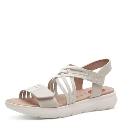 Abbildung von Jana Coshy Sorgenfrei DIE Halluxfreundliche Sandale Plateausandalette, Damen, Größe: 38, Beige Schuhe