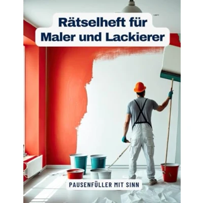 Abbildung von Ein Kreuzworträtsel Buch für Maler und Lackierer mit vielen Begriffen aus dem Berufsalltag.: Rätsel Knobelei in einem Kreuzworträtselheft Lackierer.