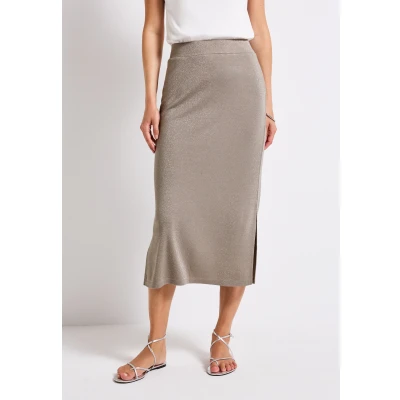 Abbildung von STREET ONE Damen A361768 Glitzernder Rock, Tumbled Beige, 34W