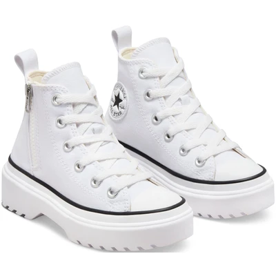 Abbildung von Converse Chuck Taylor ALL STAR Lugged LIFT Platform Unisex Sneaker high für Kinder, Größe: 27, White/black Schuhe