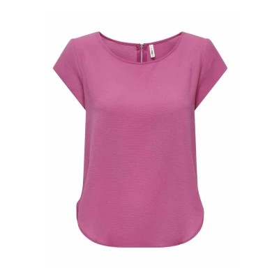 Abbildung von ONLY Onlvic Solid TOP Bluse, Damen, Größe: 34, Raspberry rose
