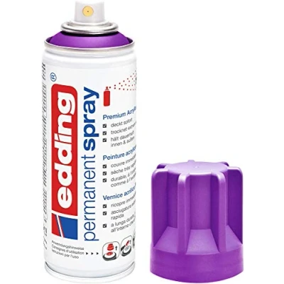 Abbildung von edding 5200 Permanent Spray beere matt 200 ml Acryllack zum Lackieren und Dekorieren von Glas, Metall, Holz, Keramik, Kunststoff, Leinwand Lackspray, Acrylspray, Farbspray