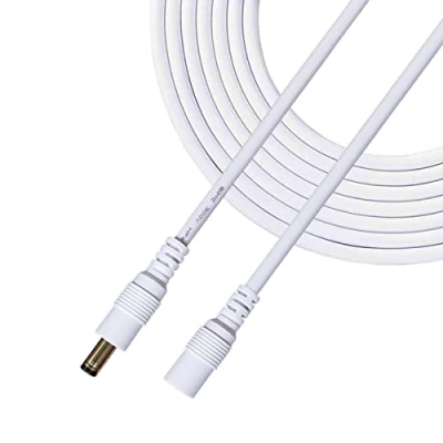 Abbildung von Liwinting 5m/16.4Feet DC Verlängerungskabel 5.5 mm x 2.5 Anschlusskabel DC/Gleichstrom Verbinderkabel Verteiler Männlich zu Weiblich Verbinder für Netzteil, Weiß