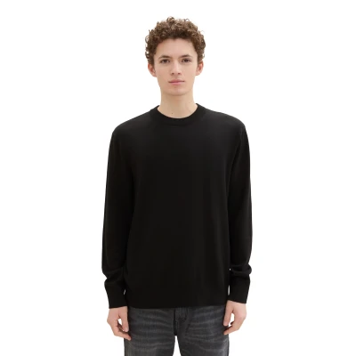 Abbildung von TOM Tailor Denim Strickpullover, Herren, Größe: Small, Black