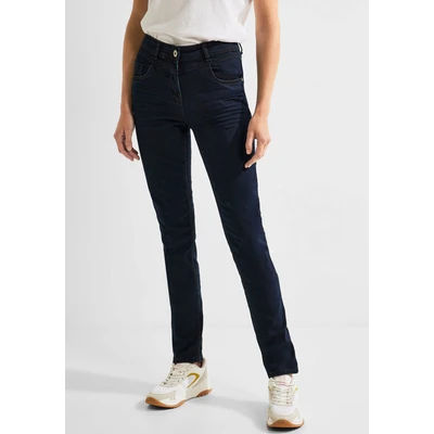 Abbildung von Cecil Dunkle Jeans Slim Fit, Damen, Größe: 26x30, Blau