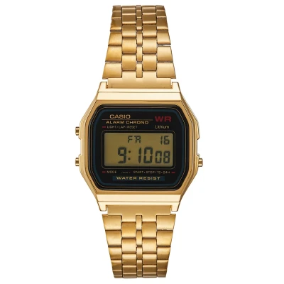Abbildung von Casio Collection Retro Digitaluhr, Größe: One Size, Goldfarben