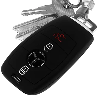 Abbildung von Soft Case Schutz Hülle Auto Schlüssel für Mercedes Benz E Klasse W213 S213 C238 A238 Smartkey/Farbe: Schwarz