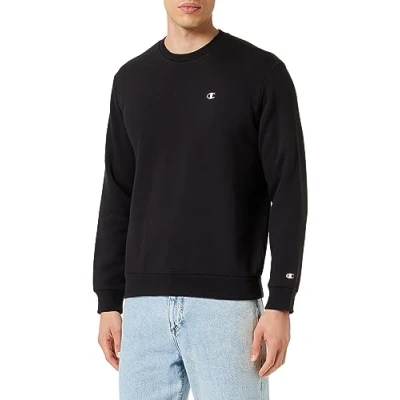 Abbildung von Champion Basic Crewneck Sweatshirt, Herren, Größe: Medium, Black