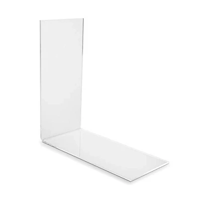 Abbildung von 10 Stk. Buchstütze ECO (4.0 bis 7.0 x 14.0 cm) Winkelbuchstütze/Buchhalter für kleine Bücher/Taschenbücher CDs aus original PLEXIGLAS® (10er Pack)
