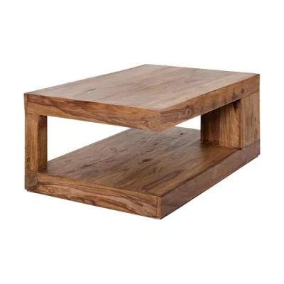 Abbildung von Invicta Interior riess Ambiente massiver Edelholz Couchtisch Giant L Sheesham 90 x 60 cm Tisch Holztisch Wohnzimmertisch Sofatisch Beistelltisch Ablagetisch