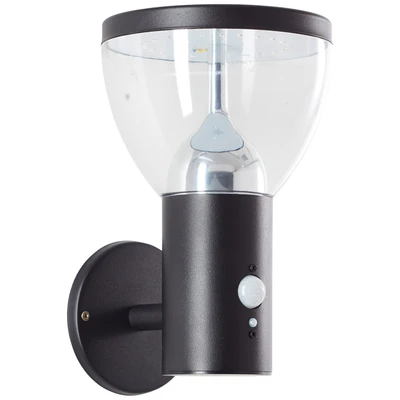 Abbildung von Brilliant LED Außen Wandleuchte &quot;Tulip&quot;, Außenwandleuchte, Solar, 25 cm, 430 lm, 3000 K, Edelstahl, schwarz