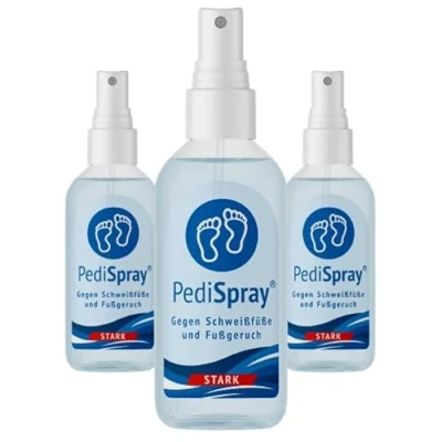 Abbildung von PediSpray® Strong 2+1 Free Fußspray gegen schwitzige, stinkende Füße und löchrige Fußsohlen