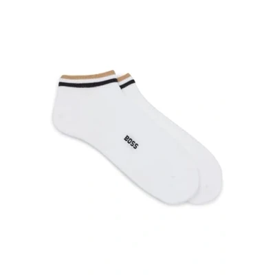 Abbildung von BOSS Herren 2p Uni Stripe Cc ANKLE_SOCKS, White100, 39 42 EU