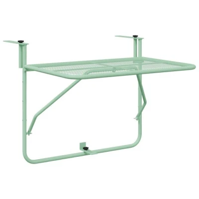 Abbildung von vidaXL Gartentisch Balkontisch Mintgrün Metall Mittel Netzdesign Terrassentisch (1 St)