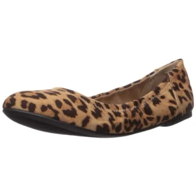 Abbildung von Amazon Essentials Damen Belice Ballerinas, Hellbraun Leopardenmuster, 37.5 EU