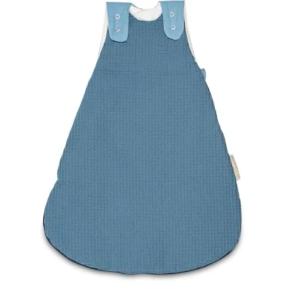 Abbildung von ULLENBOOM Schlafsack Baby 0 3 Monate, 56/62, OEKO TEX Materialien, Waffelpiqué Blau (Made in EU), 2,5 TOG Neugeborene Ganzjährig für Frühling, Herbst und Winter
