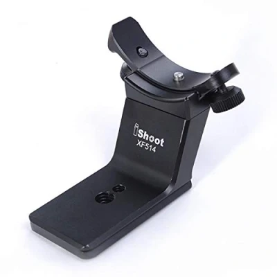 Abbildung von iShoot Stativschelle Fuß Stativring Stand Objektiv Montage Stativ Base Halterungsring Halterung Kompatibel mit Fuji XF 50 140mm f/2.8 R LM OIS WR Telephoto lens, unten ist Arca Swiss Fit Kameraplatte