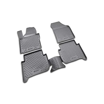Abbildung von Element Passgenaue Premium 3D Gummimatten Fussmatten passend für Volkswagen Touran, Mk1 Mk2, 2003 2024, 5 Sitze, 4 TLG, Schwarz