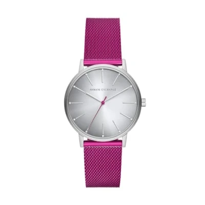 Abbildung von Armani Exchange Traditional LOLA Uhr, Damen, Größe: One Size, Pink silver