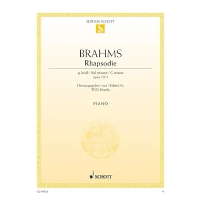 Abbildung von Rhapsodie g Moll: op. 79/2. Klavier.: piano. (Edition Schott Einzelausgabe)