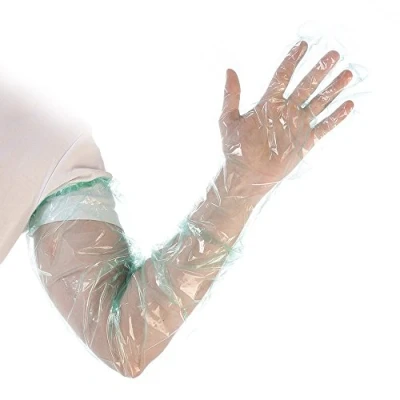 Abbildung von FRANZ MENSCH LDPE Handschuhe SOFTLINE EXTRA LANG grün, glatt, Gummiband, WL48931