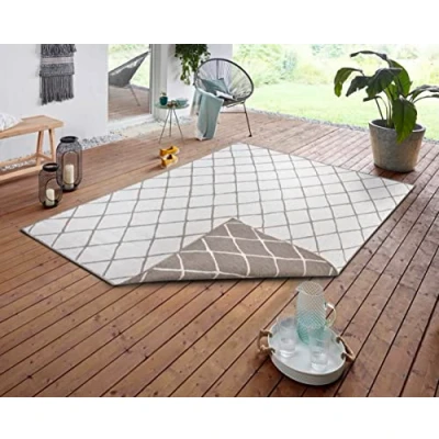 Abbildung von NORTHRUGS Teppich &quot;Malaga Wendeteppich&quot;, rechteckig, In &amp; Outdoor, Wetterfest, Balkon, Garten, Wohnzimmer, Wasserfest
