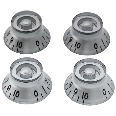 Abbildung von Musiclily Metrisch Gitarre Knöpfe Potiknöpfe Top Hat Knobs Volume Tone Potikopf für Epiphone Les Paul SG Import E Gitarre, Chrom (4 Stück)