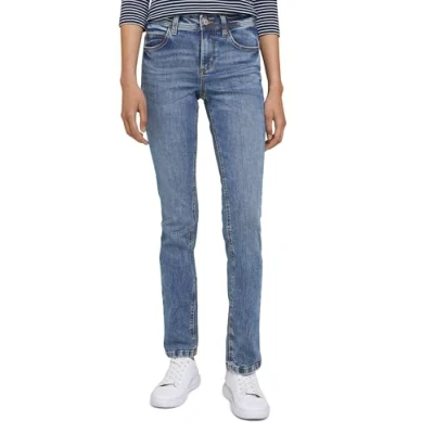 Abbildung von TOM TAILOR Damen 1008119 Alexa Straight Jeans, 10125 Random Bleached Blue Denim, 31W / 34L EU