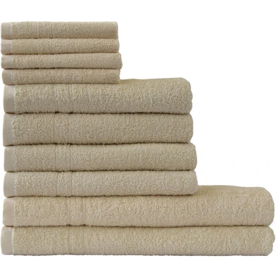 Abbildung von Dyckhoff Handtuch Set &quot;Kristall&quot;, (Set, 10 St., 4 Handtücher 50x100 cm 2 Badetücher 70x140 Gästetücher 30x30 cm), mit feiner Bordüre