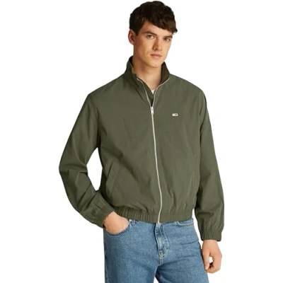 Abbildung von Tommy Jeans Essential Jacket Leichte Jacke, Herren, Größe: 44, Fatigue green