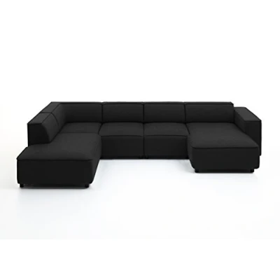 Abbildung von ATLANTIC home collection Wohnlandschaft &quot;Bulky U Form&quot;, in Form und XXL Sitzfläche, modular aufgebaut