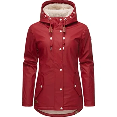Abbildung von Ragwear Marge Regenjacke / wasserabweisende Jacke, Damen, Größe: Large, Red
