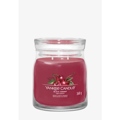 Abbildung von Yankee Candle Signature Medium JAR Black Cherry Duftkerze, Größe: 368 g, Red