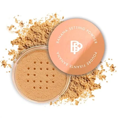 Abbildung von bellapierre Banana Setting Powder Lightweight Color Correcting with All Day Makeup Protection Eliminates Blotchiness and Dark Under Eye Circles Talc Free Matte Tint Tan 0.14 Oz