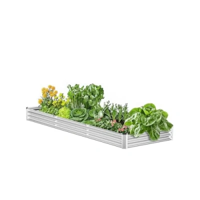 Abbildung von VEVOR Hochbeet Pflanzbeet Metall Gemüsebeet Pflanzkasten 3605x1205x285mm silber