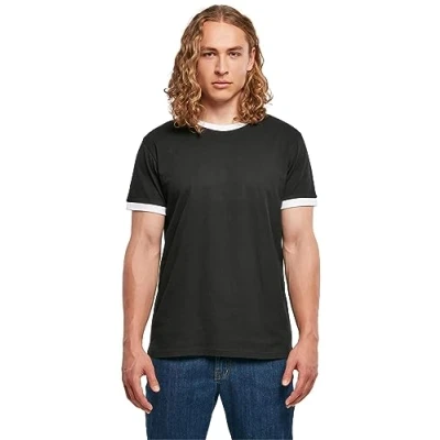 Abbildung von Build Your Brand Herren BB022 Ringer Tee T Shirt, black/white, 4XL