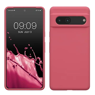 Abbildung von kwmobile Hülle kompatibel mit Google Pixel 7 Silikon Handy Case Handyhülle weiche Oberfläche kabelloses Laden Sweet Candy