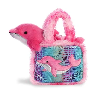 Abbildung von Aurora, 32824, Fancy Pal, Delfin, 20cm, Plüschtier, pink/blau, Rose