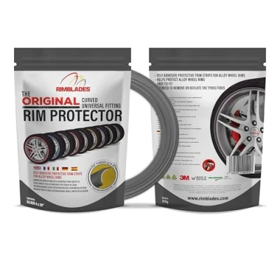 Abbildung von Aroba Rimblades Original GRAU NEU 2024 universal FELGENSCHUTZ &amp; STYLING Felgenschutzring Alu Felgen Ringe Felgenrandaufkleber Felgenstyling Felgenhornschutz Rim Protector Ringz