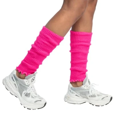 Abbildung von Boland Kostüm Retro Beinstulpen neon pink, Für warme Knöchel und einen heißen Look: 80er Stulpen