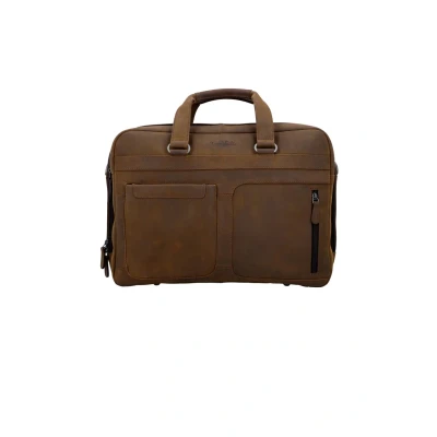 Abbildung von Gusti Umhängetasche Leder Ripley Laptoptasche Businesstasche Arbeitstasche Braun Herren