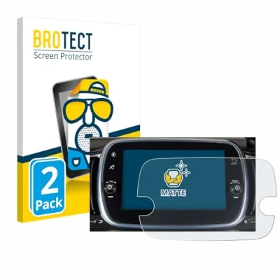 Abbildung von BROTECT Entspiegelungs Schutzfolie für Fiat 595 Abarth Uconnect 7&quot; (2 Stück) Matte Displayschutz Folie, Anti Reflex, Fingerprint