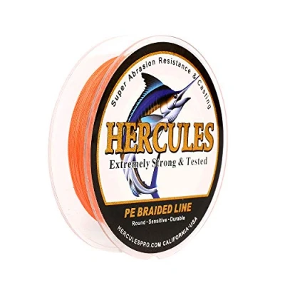 Abbildung von Hercules Super Cast 100m 2000m 109 2196 Yards Geflochtene Angelschnur 6lb 100lb Test für Salzwasser Süßwasser PE Geflecht Fischdraht Superline 4 Stränge
