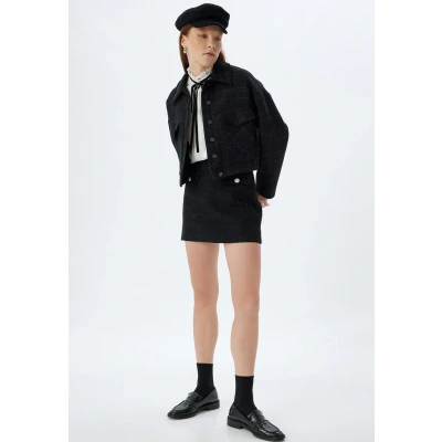 Abbildung von Koton Tweed Alinienrock, Damen, Größe: 42, Black