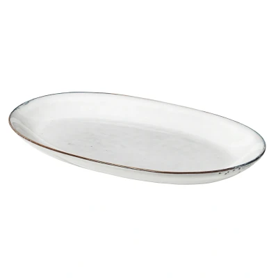Abbildung von Broste Copenhagen NORDIC SAND Platte oval L 17 x 30 cm