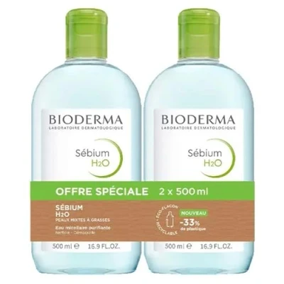 Abbildung von Bioderma Sébium H2O Mizellenreiniger, reinigend, 2 x 500 ml